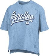 Carolina Acid Wash Blue Cropped T-Shirt